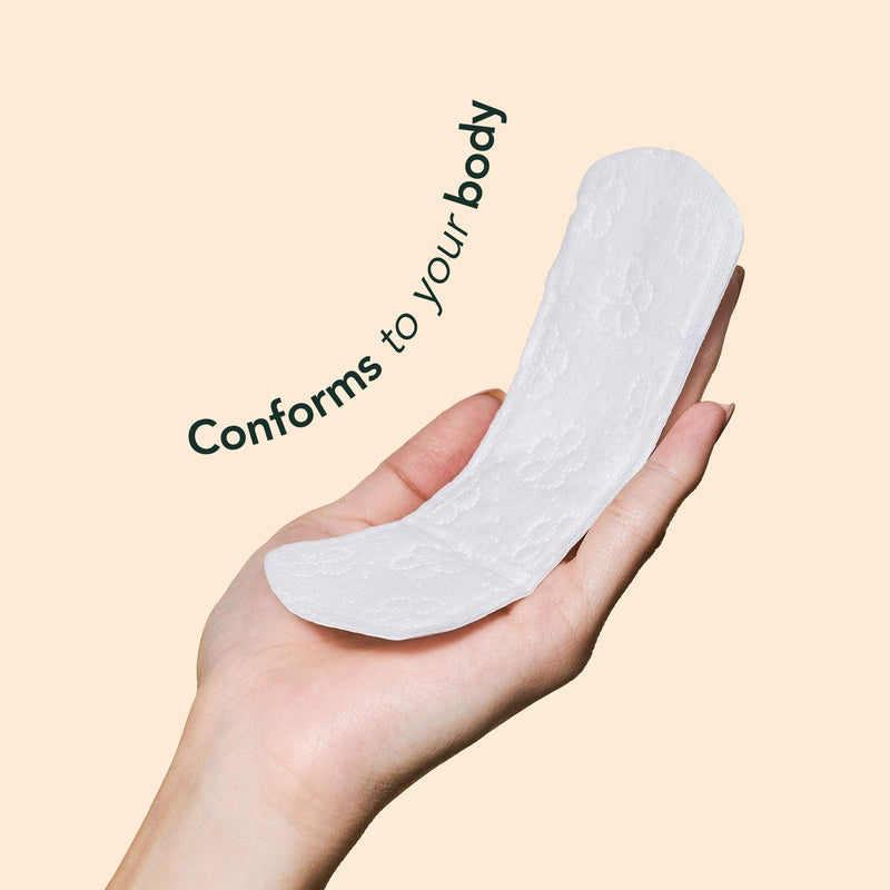 Rael Organic Cotton Cover Liners - Unscented, Chlorine Free, Light Absorbency, Daily Panty Liners (Long, 36 Count) 36 Count ( Long ) - NewNest Australia