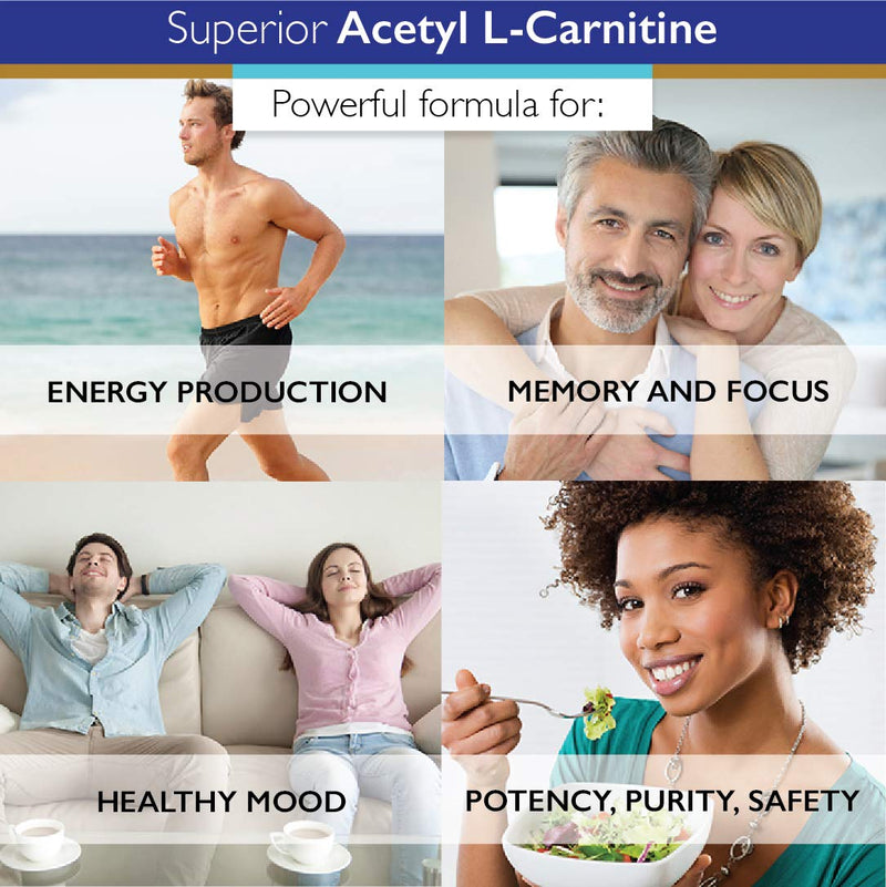 Superior Labs | Acetyl L-Carnitine 1000mg | 200 caps | Maximum Absorption | Pure Vegetable Capsules | Zero Synthetic Additives | Superior Absorption - NewNest Australia