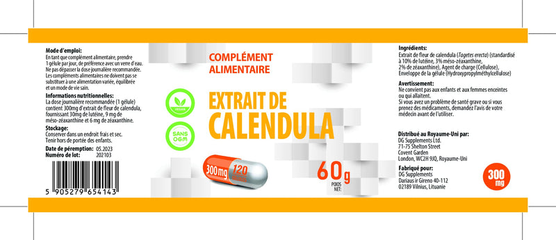 Lutein 30mg Meso-zeaxanthin 9mg Zeaxanthin 6mg from marigold extract 120 vegan capsules 300mg, laboratory tested, high dose, non-GMO - NewNest Australia