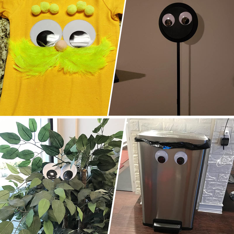 Cinvo 2.7 Inch Medium Googly Eyes Self Adhesive 7cm Big Wiggle Eyes Large Sticky Eyes for Party Halloween Decor Door Christmas Trees Cleaning Robot VR Goggles Classroom DIY Craft Projects (Pack of 6) 7 cm googly eyes - NewNest Australia