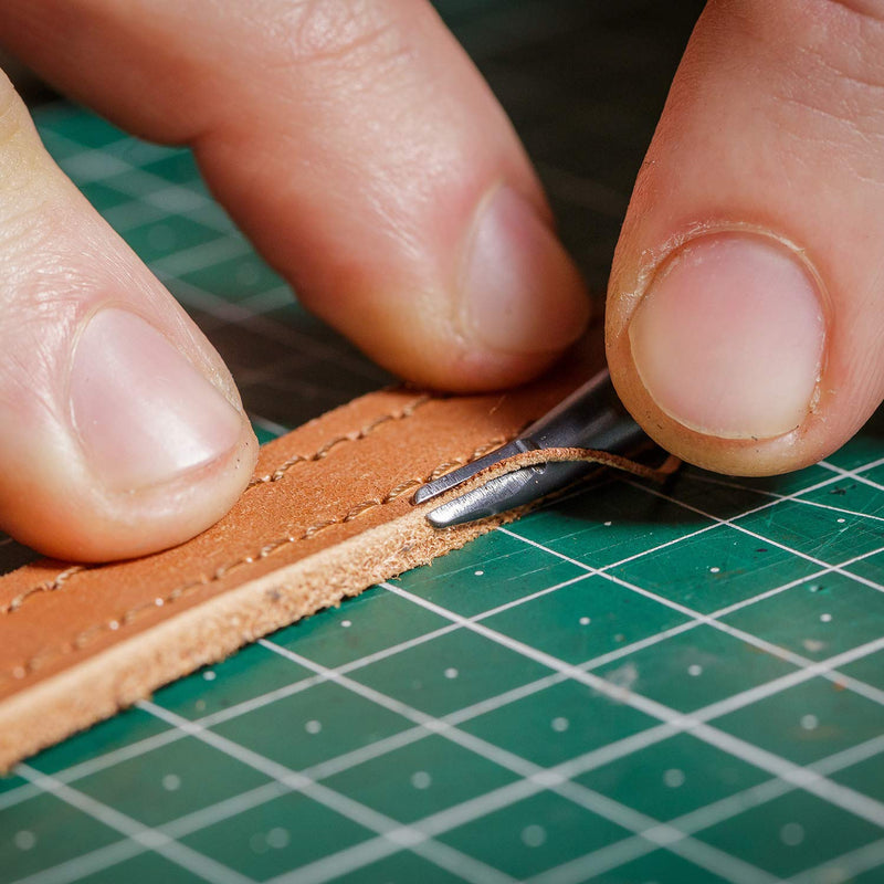 7 in 1 Leather Groover Tool and Leather Cutting Knife Set Adjustable Stitching Groover Leather Creasing Edge Leather Beveler Leather Grooving Tool Leather Edging Knife for DIY Leathercraft Cutting - NewNest Australia