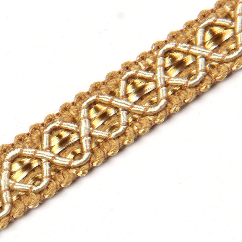 HedongHexi Gimp Braid Trim, 0.59 Inch / 5 Yards Basic Trim for DIY Crafts Costume Home Decorative Mix Beige 5 yard - NewNest Australia