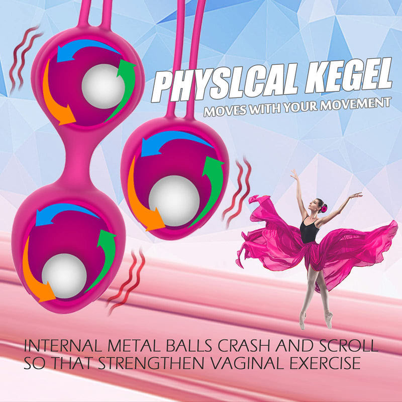 Kegel Exercise Ball, Silicone Vaginal Koro Balls For Pelvic Floor Exercises And Bladder Control, Kegel Weights Balls Toning Training Set For Women, Set Of 3 (Pink) - NewNest Australia