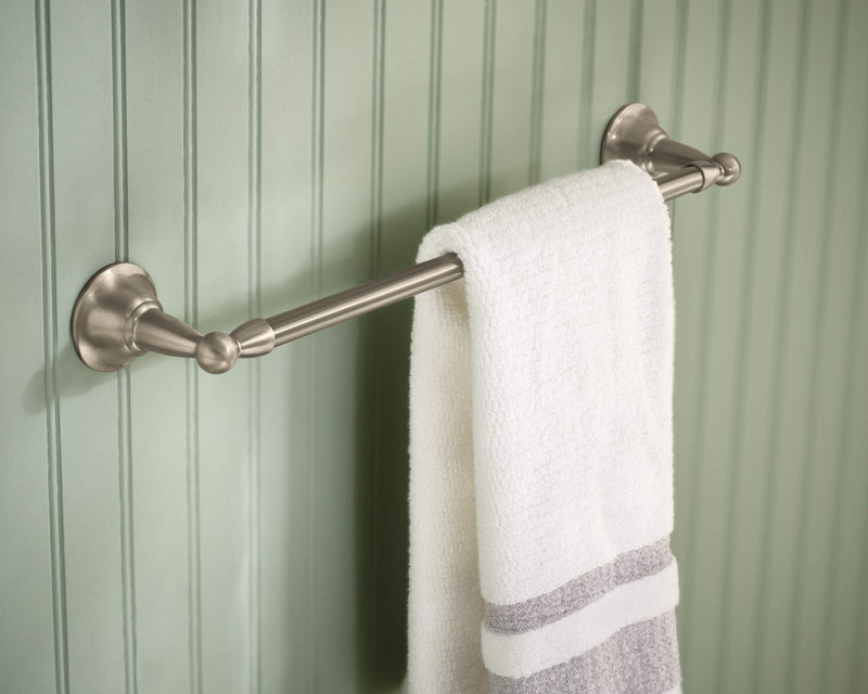 Moen DN6818BN Sage Collection 18-Inch Single Towel Bar, 18 Inch, Brushed Nickel - NewNest Australia