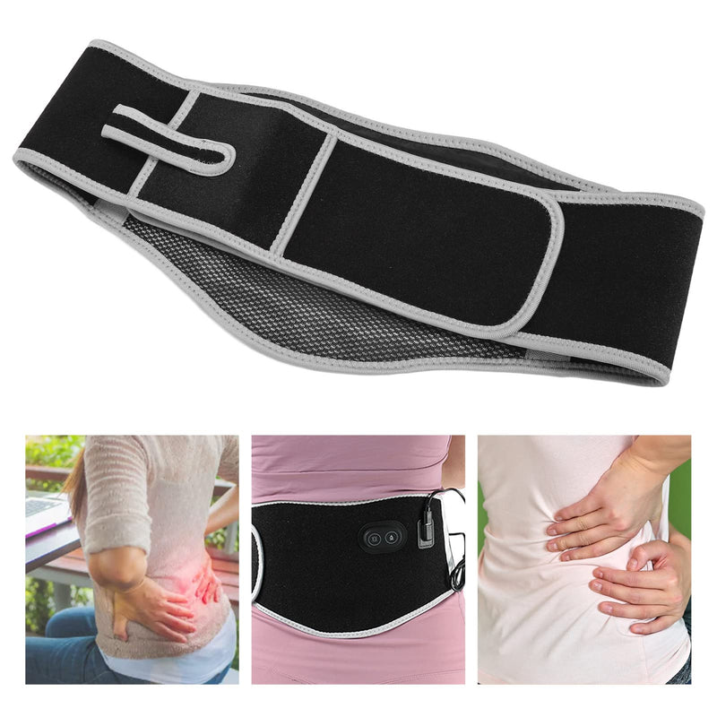 Heated Back Belt Support, Adjustable Heating, Vibration Massage, Back Support, Lower Back Heating, Massage Cushion, Lumbar Spine, Abdominal Pain, Heating, Waist Belt, Adjustable, One Size - NewNest Australia
