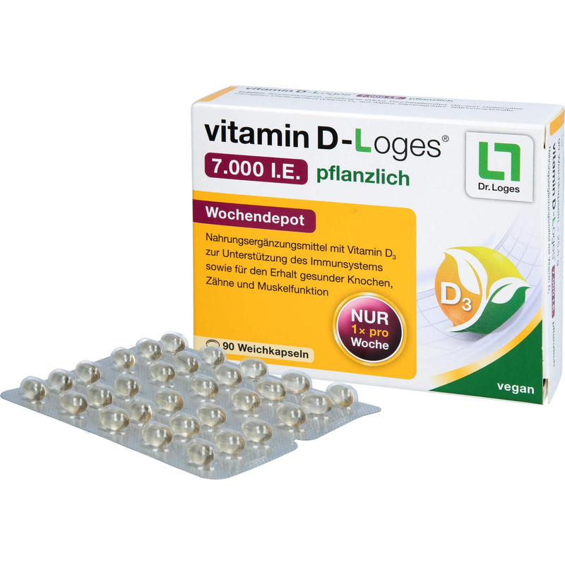 vitamin DL oges® 7,000 IU plant-based - 90 soft capsules - dietary supplement with vitamin D3 to support the immune system and maintain healthy bones, teeth and muscle function 90 pieces (pack of 1) - NewNest Australia