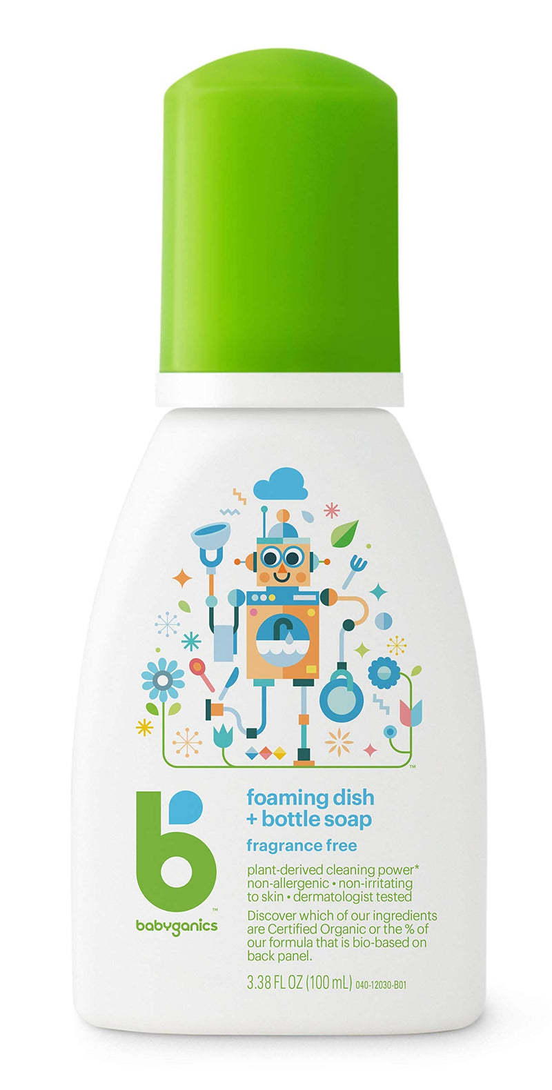 Babyganics Foaming Dish & Bottle Soap for Travel, Fragrance Free, Packaging May Vary, 3.38 Fl Oz (Pack of 3) 3.38 Fl Oz (Pack of 3) - NewNest Australia