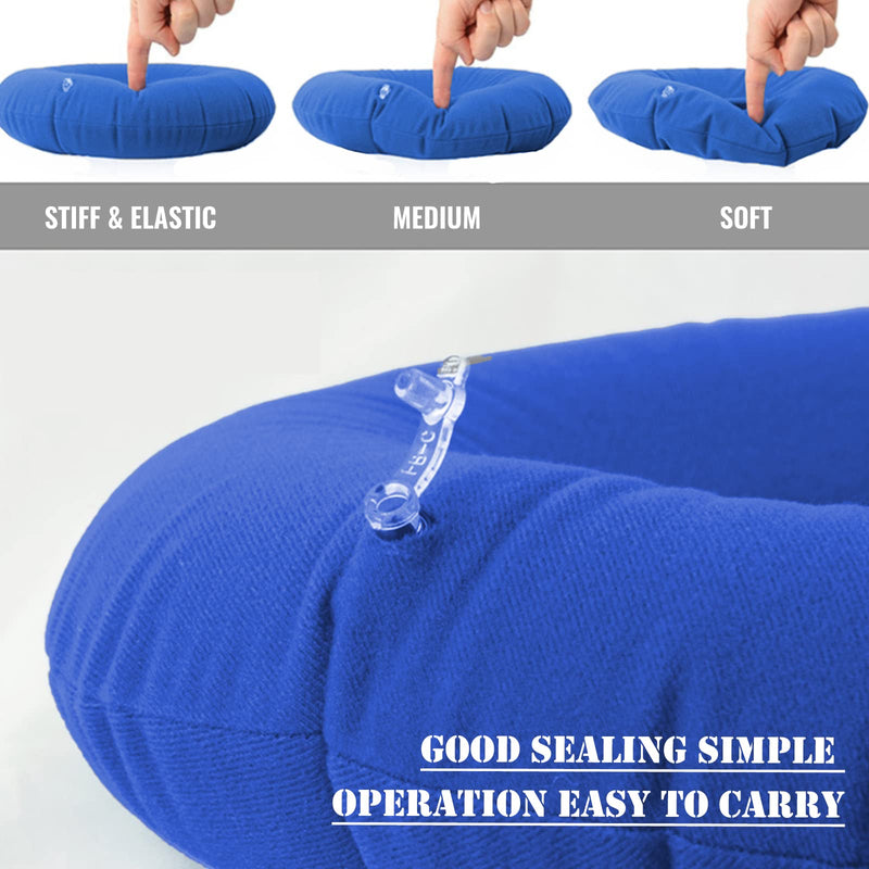 TUAKIMCE Donut Cushion Prostate Seat Doughnuts, Portable Donut Cushion for Pressure Relief, Pressure Cushion for Hemorrhoids, Prostate, Post Natal, Surgery, Pressure Sores- Air Pump Included (Blue) Blue - NewNest Australia
