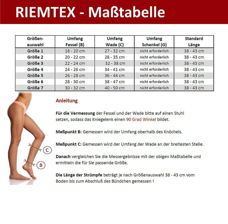 RIEMTEX Medical graded compression stockings class 2 CCL2 open toe calf stockings thrombosis stockings women and men black or beige size 5 - NewNest Australia