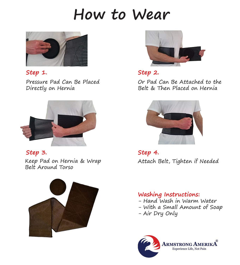 Hernia Belt for Men and Women - Beige Abdominal Binder for Umbilical Hernias & Navel Belly Button Hernias with Compression Pad for Hernia Support and Stomach (Small/Med) S/M (Pack of 1) - NewNest Australia