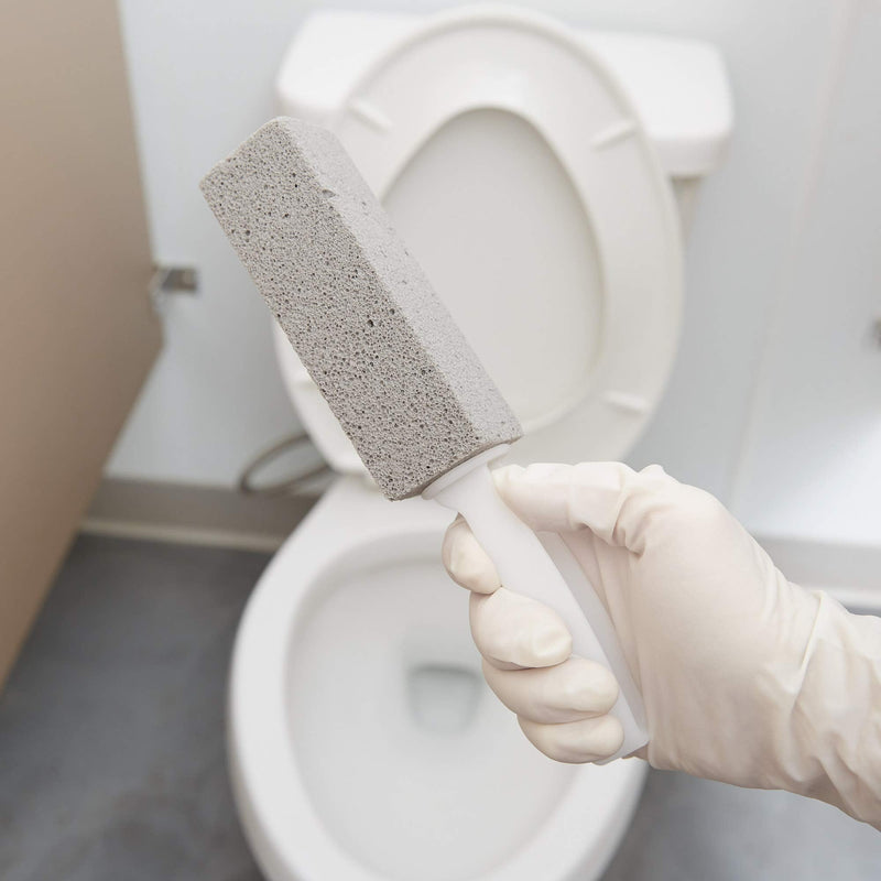 Pumie Toilet Bowl Ring Remover, TBR-6, Grey Pumice Stone with Handle, Removes Unsightly Toilet Rings, Stains from Toilets, Sinks, Tubs, Showers, Pools, Safe for Porcelain, 1 Pack - NewNest Australia