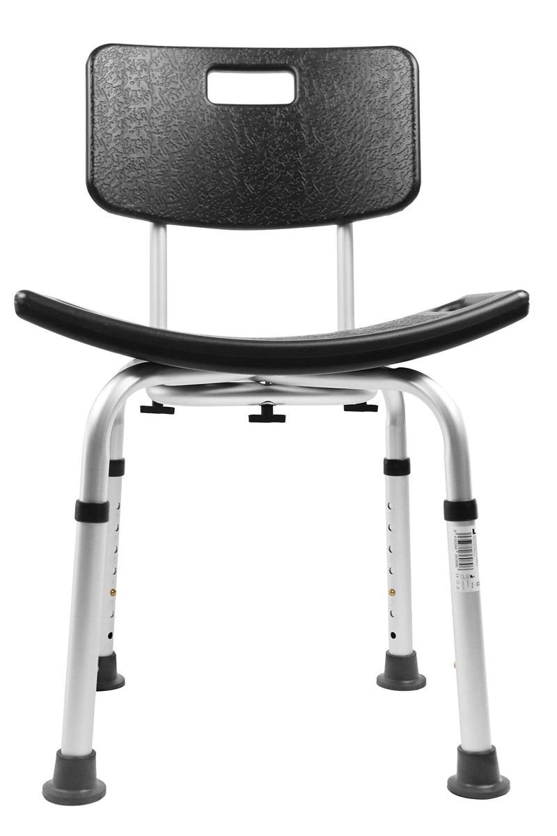 Pepe Shower Chair For Seniors With Backrest, Shower Stool, Height Adjustable, Bathroom Stool For Shower, Shower Seat, Black, Bath Stool, Bathroom Chair With Backrest, Tool-Free Assembly - NewNest Australia