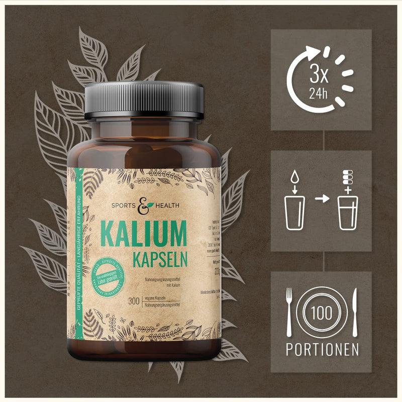 High-dose potassium - potassium capsules - 300 capsules - vegan - free of additives - 682.2 mg potassium citrate per daily dosage - potassium citrate - NewNest Australia