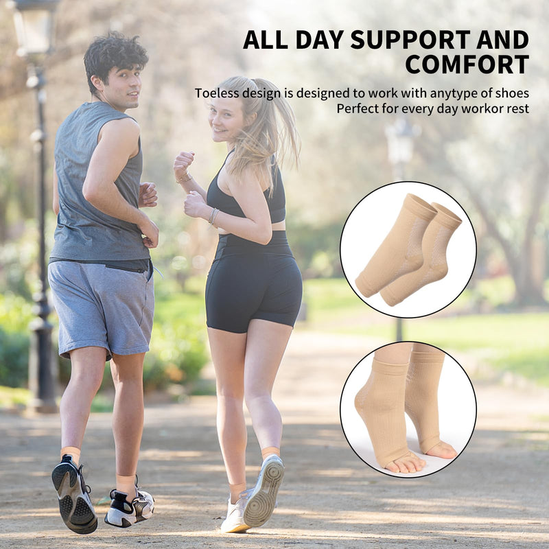 Milaiun Ankle Brace Pack Of 4, Professional Ankle Brace For Women/Men, Compression Socks, Foot Brace, Right And Left Ankle, For Arthritis, Sprained Ankle, Sports (Colour, L) - NewNest Australia