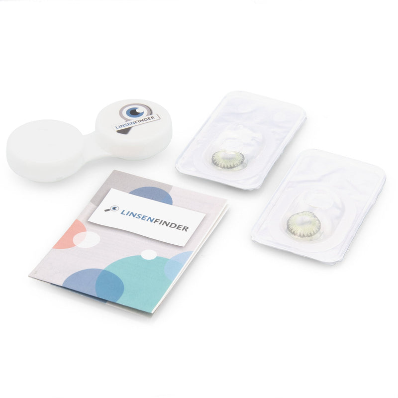 FUNZERA Colored Mini Black Sclera Contact Lenses Including Container - Top Lens Finder Brand Quality, 1 Pair (2 Pieces) - NewNest Australia