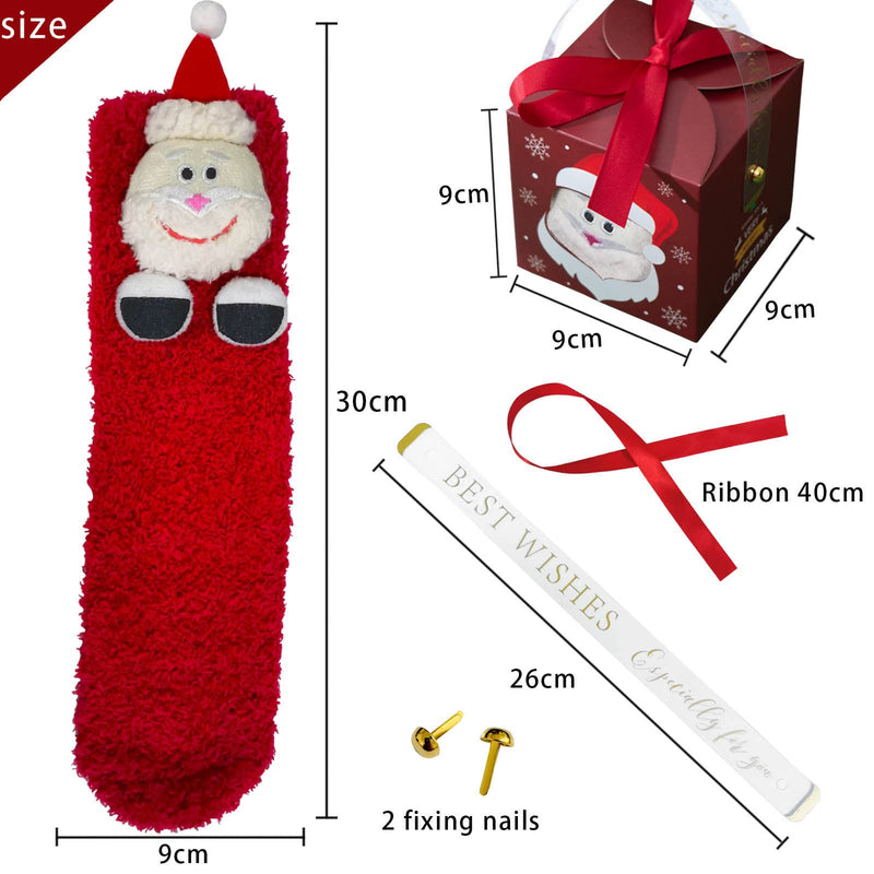 Binxwa Christmas Gifts For Women, Funny Socks, Fluffy Socks, Gift For Women, Cuddly Socks, Non-Slip Socks, Women'S Christmas Stopper Socks, Women'S Warm With Gift Box - NewNest Australia