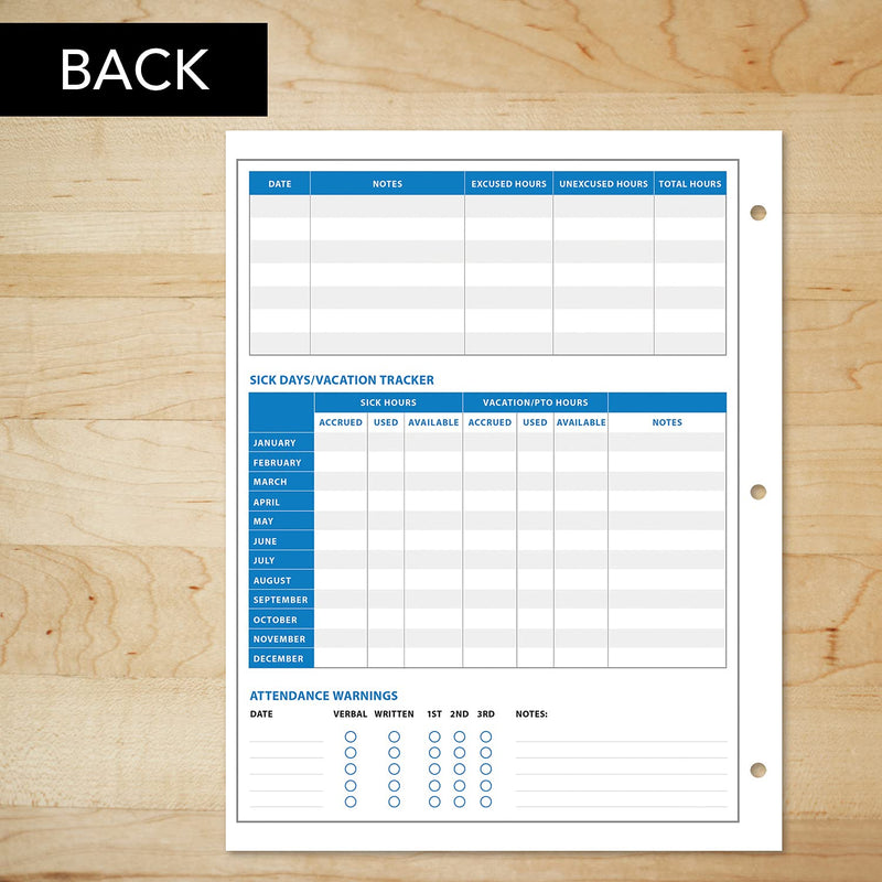 2022 Attendance Calendar Card Stock Paper – Great Employee Work Tracker | Printed on Durable and Thick 80lb (216gsm) Cardstock | 8 ½ X 11 | 25 Sheets per Pack - NewNest Australia