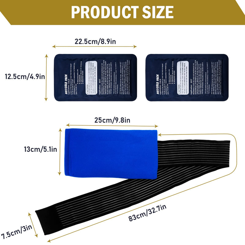 Ice Packs for Injuries Reusable(3 Piece Set),Gel Hot & Cold Ice Packs,Joint Pain, Muscle Pain, Ice Packs with Adjustable Straps, Treat Arms, Shoulders, Knees, Legs Back and More - NewNest Australia