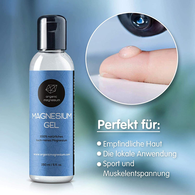 Zechstein Magnesium Gel From Organic Magnesium, 150 Ml, 100% Natural & Pure Magnesium Chloride Gel, Perfect For Sports & Muscle Relaxation, Ultra Pure & High Dose Liquid Gel - NewNest Australia