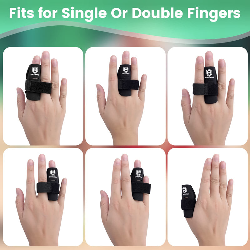 Ednyzakrn Pack Of 2 Finger Sleeve Protectors, Finger Buddy Bands, Adjustable Trigger Finger Brace Splint Support For Sports, Basketball, Volleyball, Tennis, Baseball - NewNest Australia