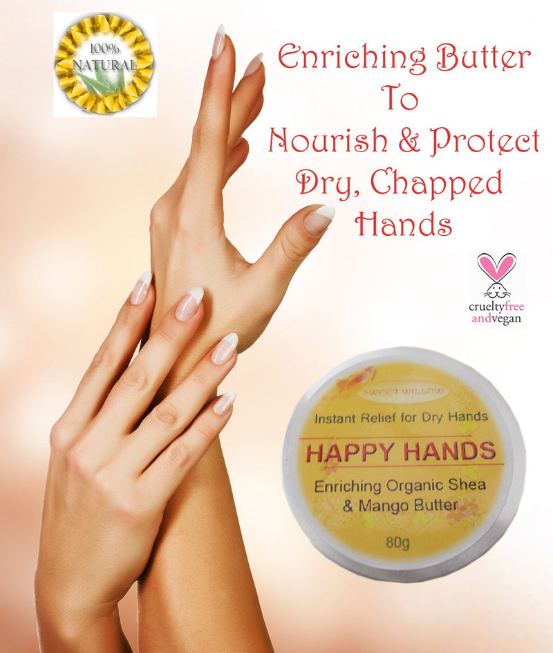 Sweet Willow®Happy Hands Organic Shea Butter Penetrating Dry Hand Therapy Protecting And Nourishing Dry Cracked Hands - NewNest Australia