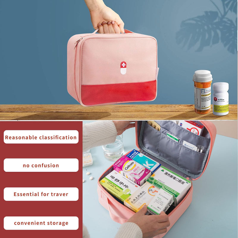 Seasboes Medicine Bag, Large Capacity Emergency Bag, Portable Travel First Aid Kit Medicine Bag Medicine Box, Waterproof Medicine Storage Bag For Home Travel Office - NewNest Australia