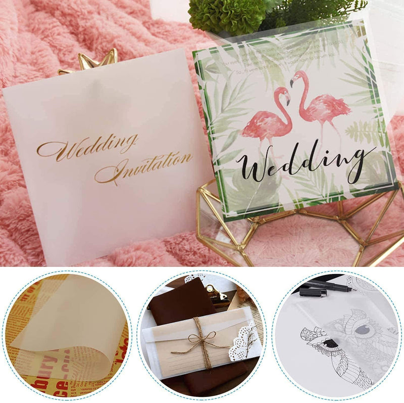 Vellum Paper Translucent Printable 110 Sheets 8.5x11 Inches for Wedding Invitations,Scrapbook Project (8.5x11 Inches, 93GSM/63LBS) - NewNest Australia