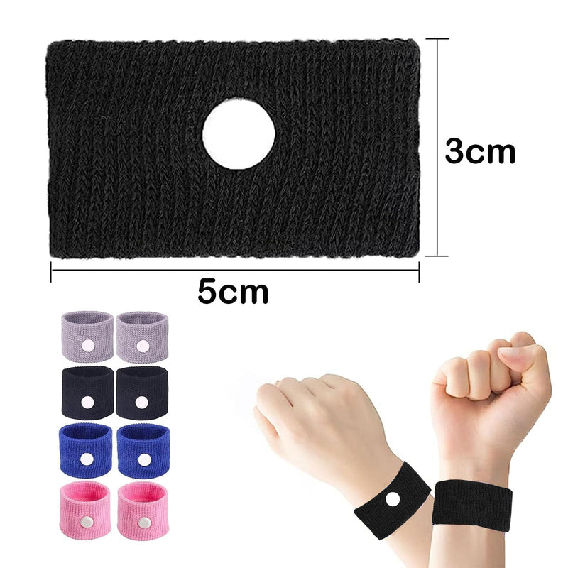 8Pcs Motion Travel Sickness Bands,Motion Sickness Bands,Travel Sickness Relief Wristbands Anti-Nausea Acupressure Wristband Dizziness Pregnant for Car Travel Sea Morning Sickness. - NewNest Australia