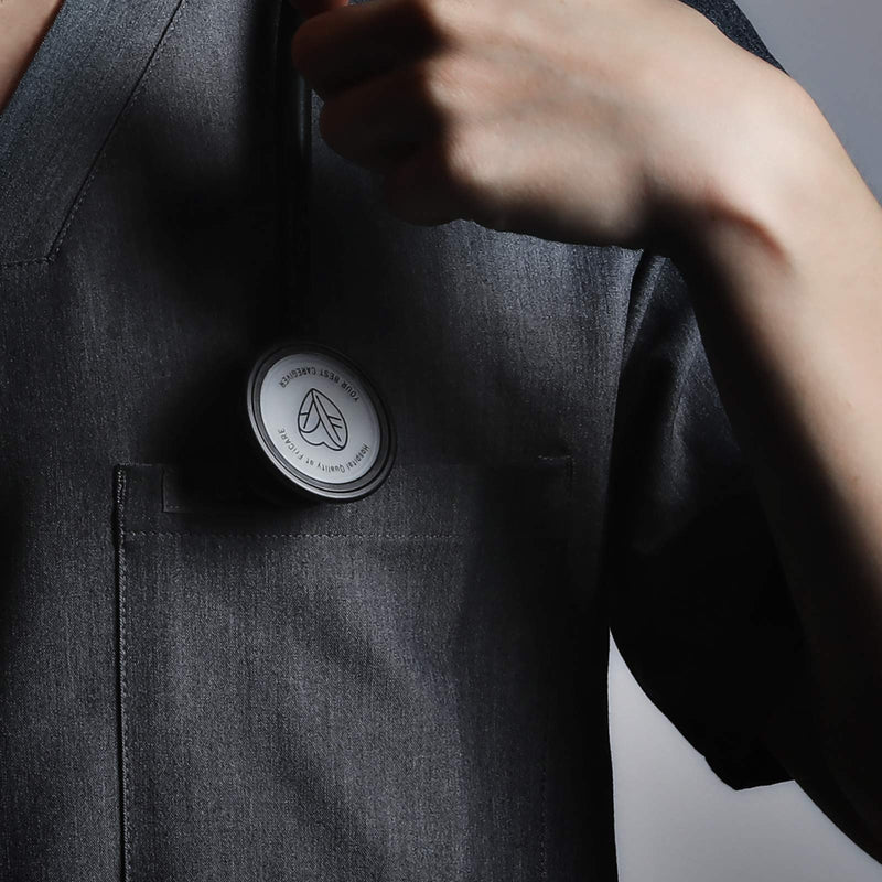 FriCARE Lightweight Dual Head Stethoscope for Medical Professionals Doctors, Aluminum Chestpiece and Headset (Black) Black - NewNest Australia