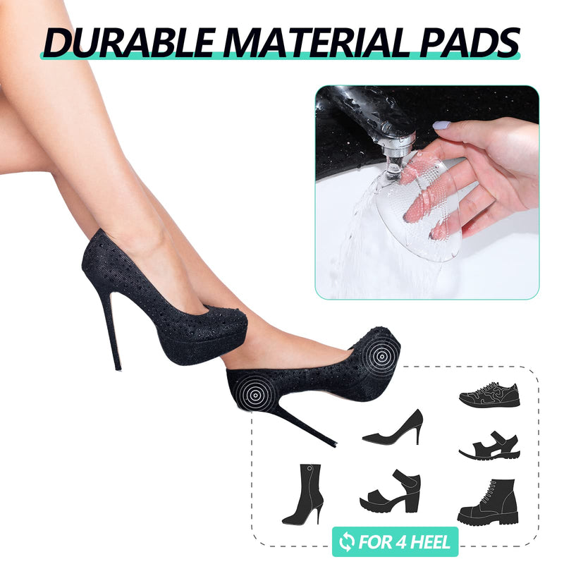 4 Pieces Heel Grips High Heel Cushion Silicone Shoe Pads for Women Gel Shoe Inserts Liners Pads for Too Big Shoes Foot Insoles for Women to Prevent High Heels Slip - NewNest Australia