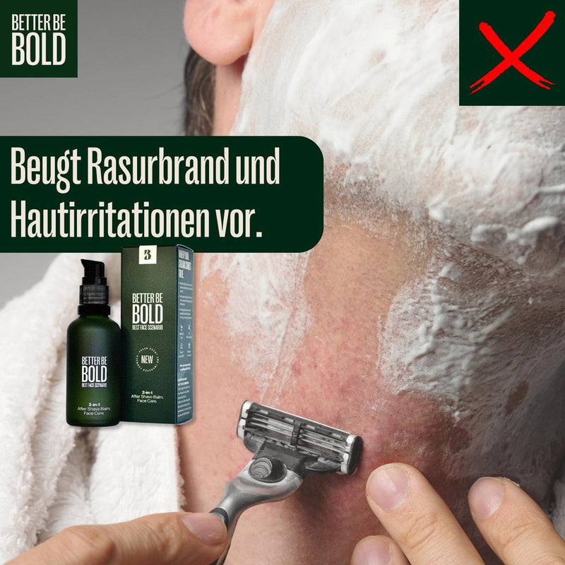 Better Be Bold 2-In-1 After Shave Balm & Face Cream Against Skin Irritation After Shaving And Skin Aging Thanks To Magnolia Extract And Hyaluronic | Absorbs Immediately | Fresh Fragrance | 50Ml - NewNest Australia