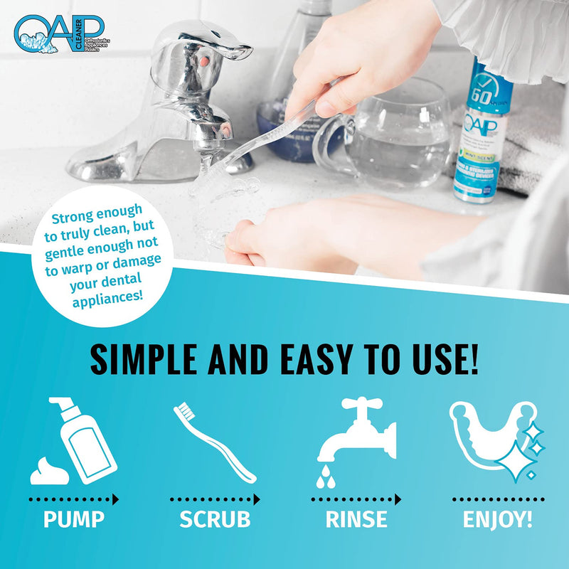 Foam Retainer Cleaner, Aligner, Invisalign, Denture, and Mouth Guard Cleaner | Orthodontic 60 Seconds Cleanser by OAP Cleaner | Paraben, Sulfate and Triclosan Free | 44.3 mL Bottle 1.5 Fl Oz (Pack of 1) - NewNest Australia