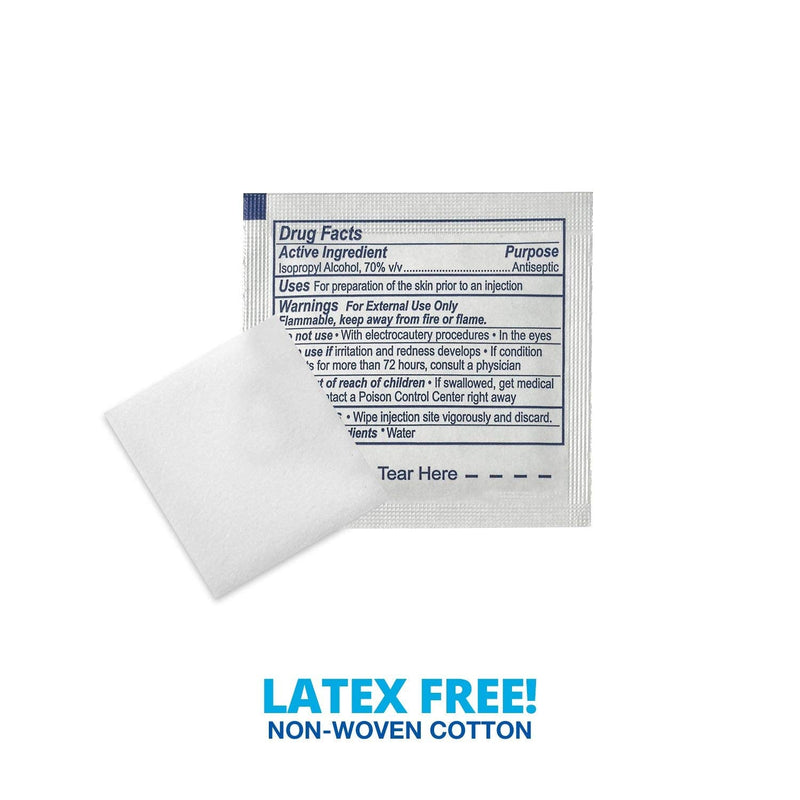 Alcohol Prep Pads - Box of 400, Saturated 70% Isopropyl Alcohol Wipes, Individually Wrapped Moistened Swab Pad, 2-Ply Cotton - NewNest Australia