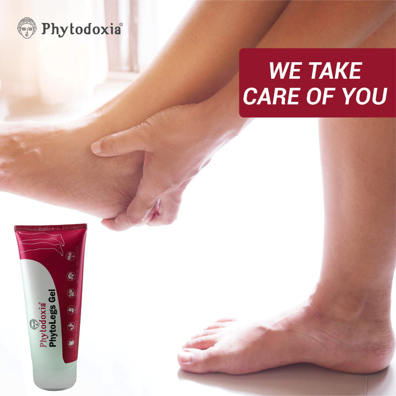 PhytoLegs Gel 200 ml, Vegan Foot Cream for Cracked Heels and Dry Skin, Varicose Veins Feet Remedies & Restless Legs Relief. Made with Witch Hazel, Gotu Kola and Ginkgo Biloba. Dermatologically Tested - NewNest Australia