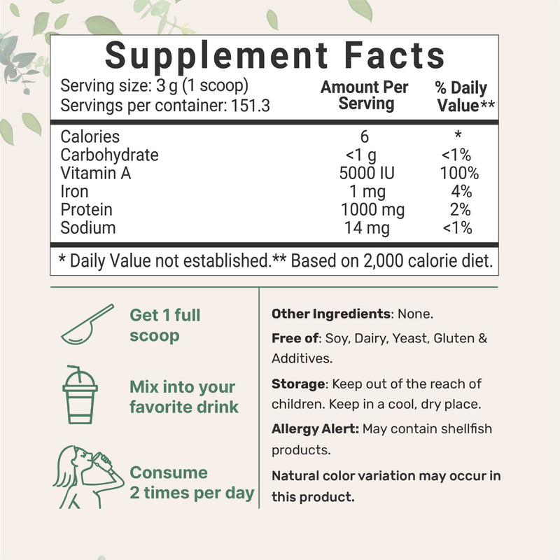 Micro Ingredients Organic Spirulina Powder, 16 Ounce, Raw Spirulina (Arthrospira Platensis), The Richest Sources of 70% Vegan Protein, Containers Minerals, Vitamins, Non-GMO & Non-Irradiation 1 Pound (Pack of 1) - NewNest Australia