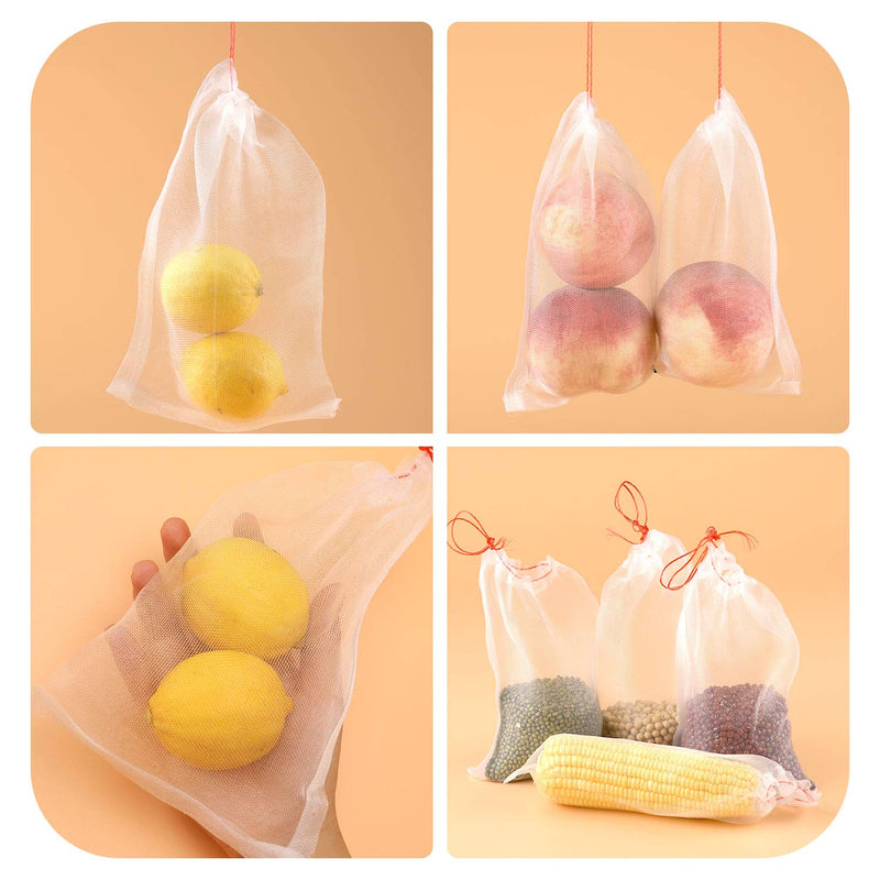 Kikhope 100Pcs 6"x4" Fruit Protection Bags, Garden Netting Bags with Drawstring, Fruit Netting Bags, Fruit Tree Bags, Netting Barrier Bags for Protecting Fruits and Vegetables 6"x4" - NewNest Australia