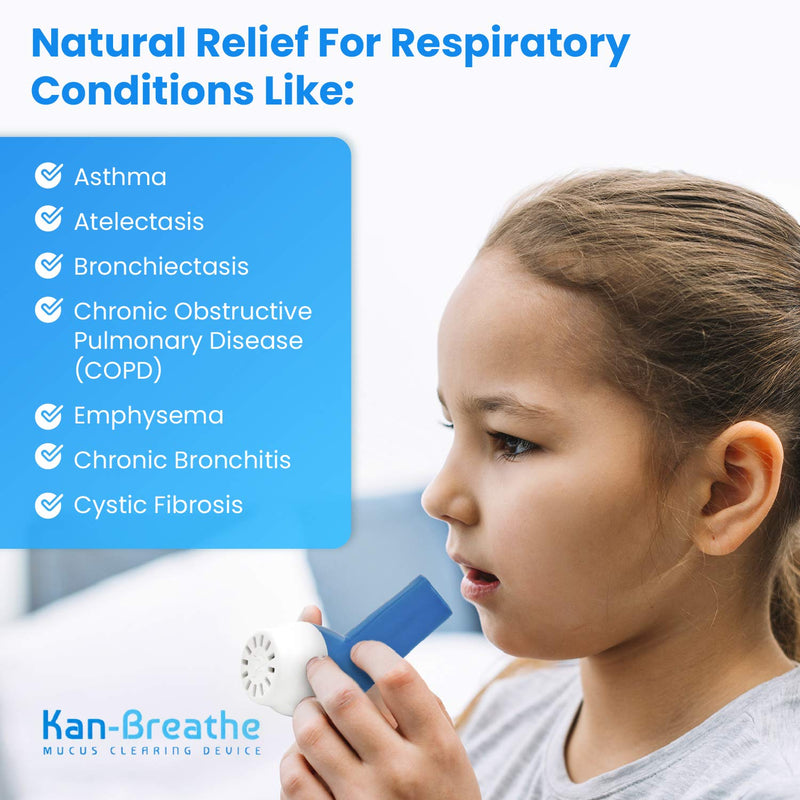 KAN-BREATHE Natural Lung Exerciser & Mucus Removal Device - Naturally Clear Mucus From Airways & Improve Lung Capacity With This Opep Respiratory Breathing Exercise Device - Made in Australia – Blue - NewNest Australia