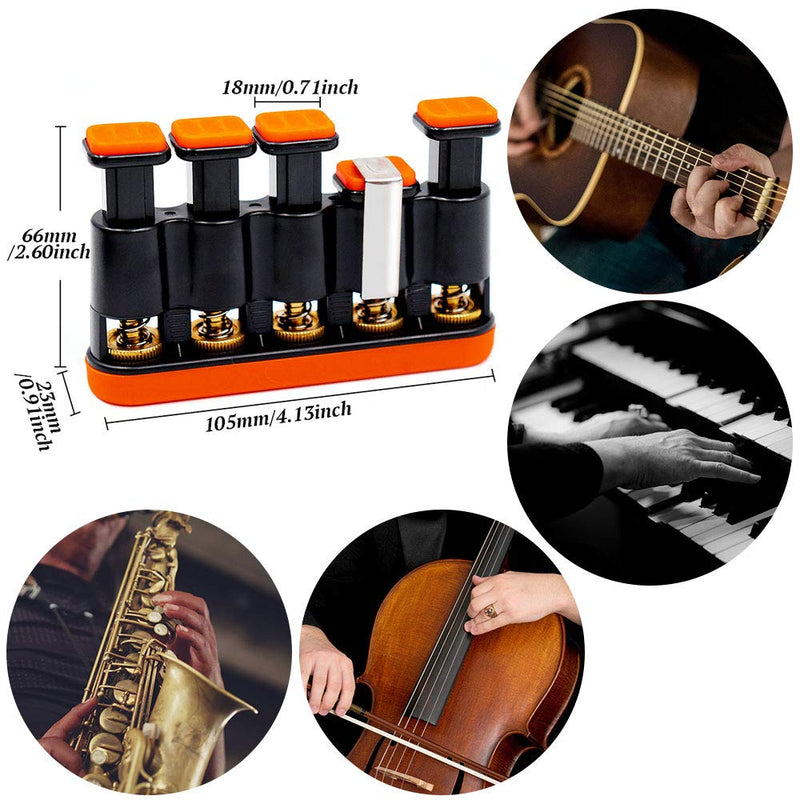 DILIMI Finger Strengthener,Guitar Beginner Exercier,Finger Trainer,Hand Grip Strength Trainer for Athletes,Musicians & Physical Therapy Orange - NewNest Australia