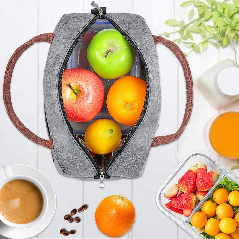 NewNest Australia - Moyad Lunch Bags for Women Lunch Box for Men Insulated Lunch Bag Cooler Tote Bag Thermal Food Container Meal Prep for Office Work Business 10L Gray Gifts for Coworkers 