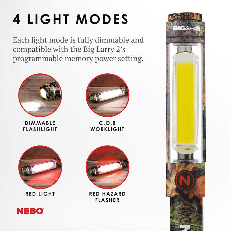 500-lumen mechanic inspection flashlight: NEBO Big Larry 2 (Camo) Single Camo - NewNest Australia