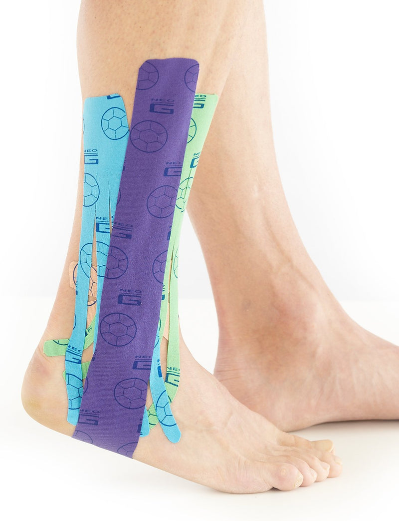 Neo G Kinesiology Tape – Breathable Elastic Therapeutic Sports Tape for Pain Relief, Knee, Shoulder, Ankle, Epicondylitis, Injury Recovery - Water Resistant – Class 1 Medical Grade – Unisex – Blue - NewNest Australia