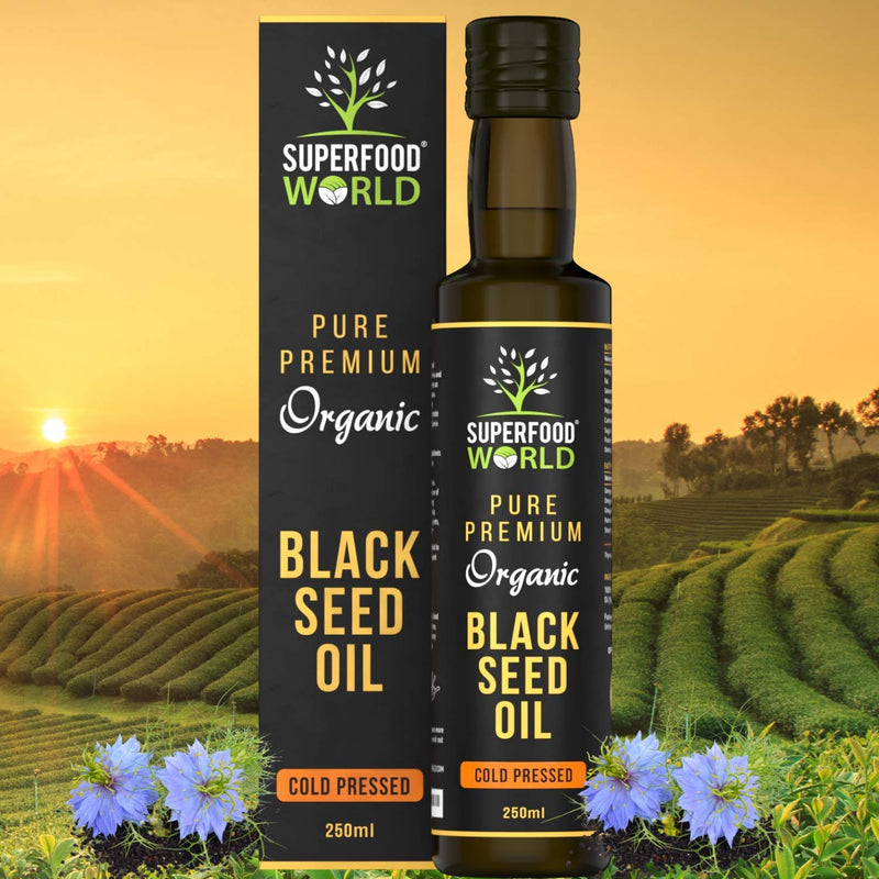 Organic Black Seed Oil 250ml - 100% Pure & Premium Virgin Cold Pressed Nigella Sativa Black Cumin Seed Oil - Supports Healthy Immune, Joint & Brain Function - Certified Organic in The UK - NewNest Australia