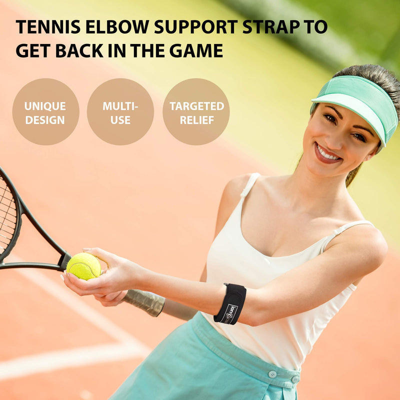 Ionocore® Tennis Elbow Support Strap - Golfers Arm Brace with Targeted Compression Pad & Fully Adjustable Clasp - Joint & Forearm Support Band to Aid Home Workouts & Exercise (1) 1 - NewNest Australia