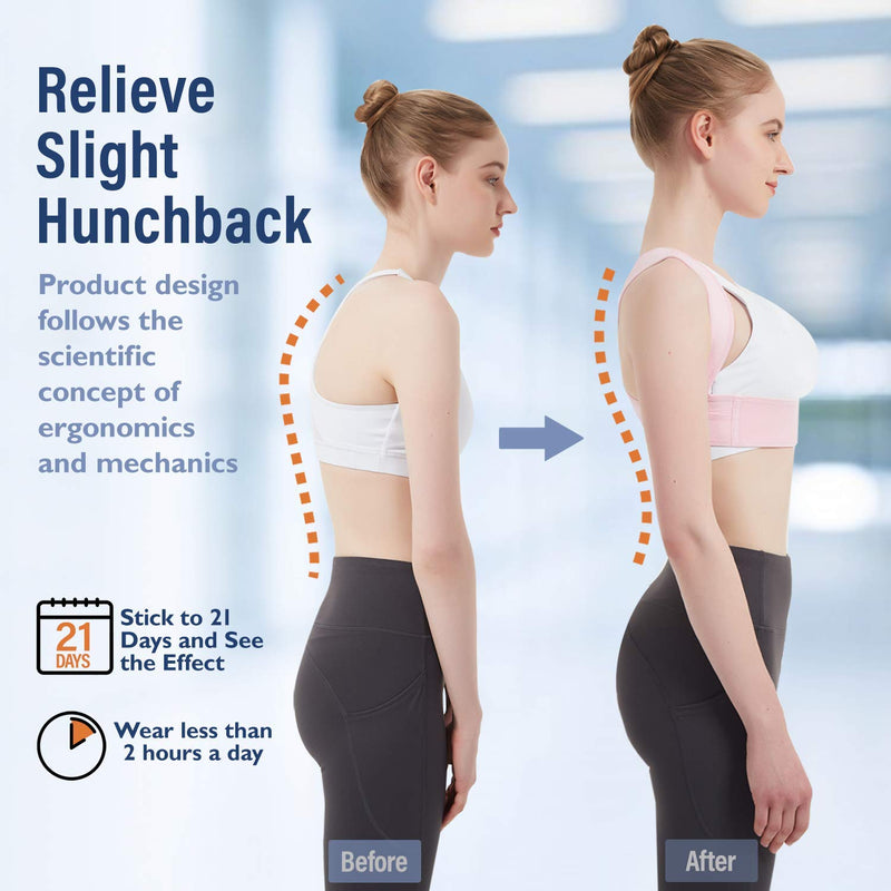 Posture Corrector for Women and Men, Vicorrect Adjustable Upper Back Brace for Clavicle Support and Providing Pain Relief from Neck, Shoulder, and Upper Back S-M (25"-35") Small/Medium - NewNest Australia