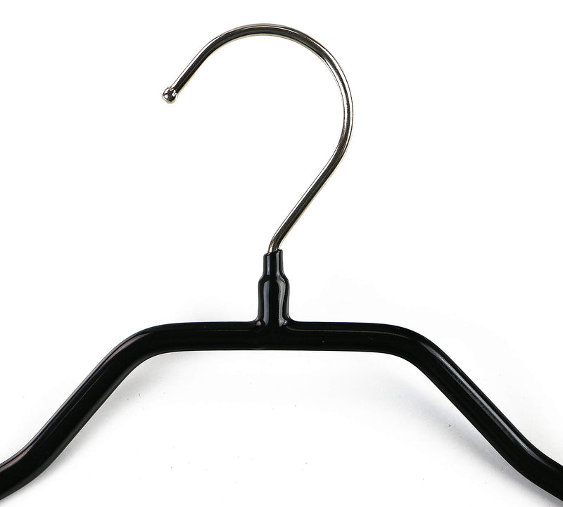 NewNest Australia - Mawa by Reston Lloyd BodyForm Series Non-Slip Space-Saving Clothes Hanger For Jackets, Suits & Coats, 16-1/2", Style 42/L, Set of 5, Black 