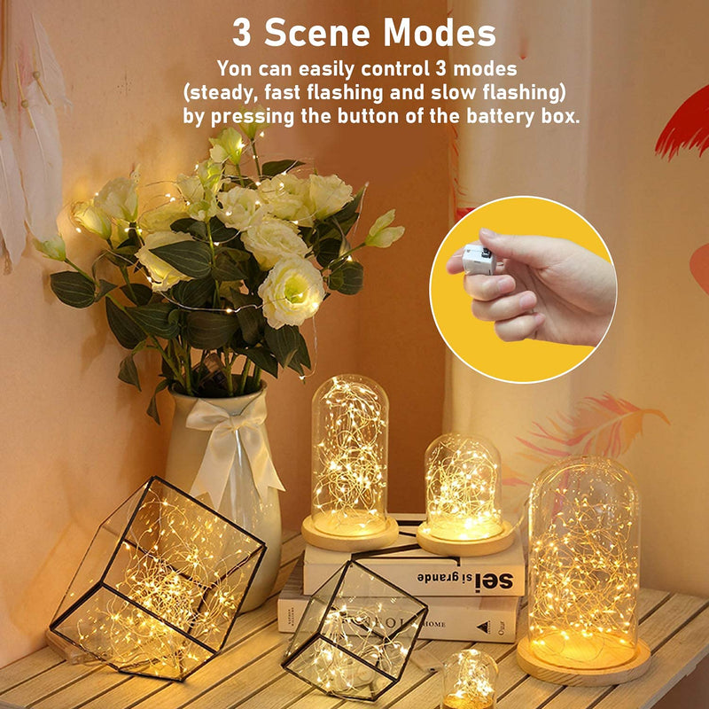 12 Pack Fairy Lights Battery Operated, 3 Speed Modes, Extra 12 Batteries for Replacement, 7Ft 20 LED Mini String Lights, Waterproof Silver Wire, Twinkle Firefly Lights for Bottle(No Remote) 12 Pack - NewNest Australia