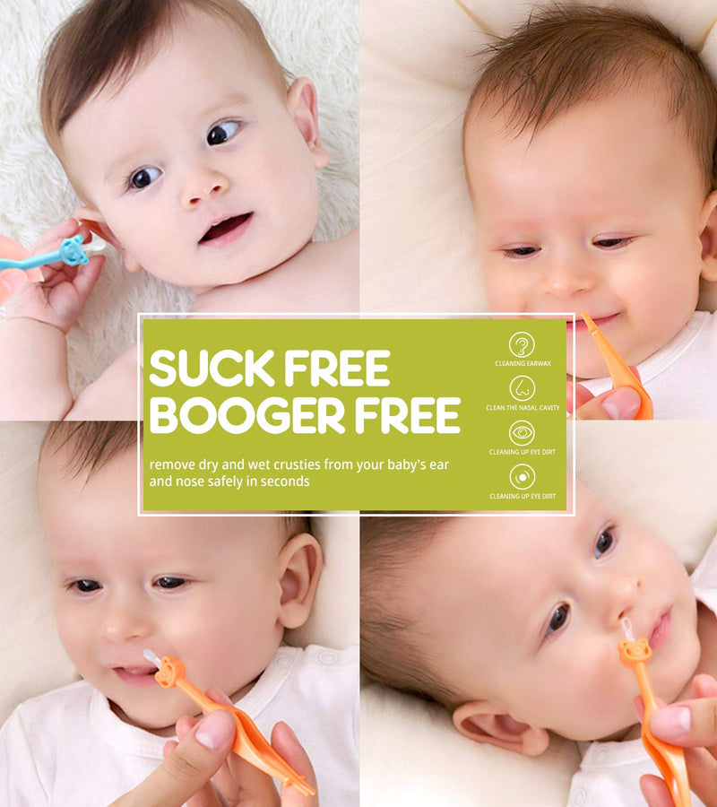 Two Pack 3 in 1 Baby Nose and Ear Gadget, Safe Baby Booger Remover, Nose Cleaning Tweezers, Nose Cleaner for Baby Infants and Toddlers, Dual Earwax and Snot Removal Baby Must Have Items - NewNest Australia