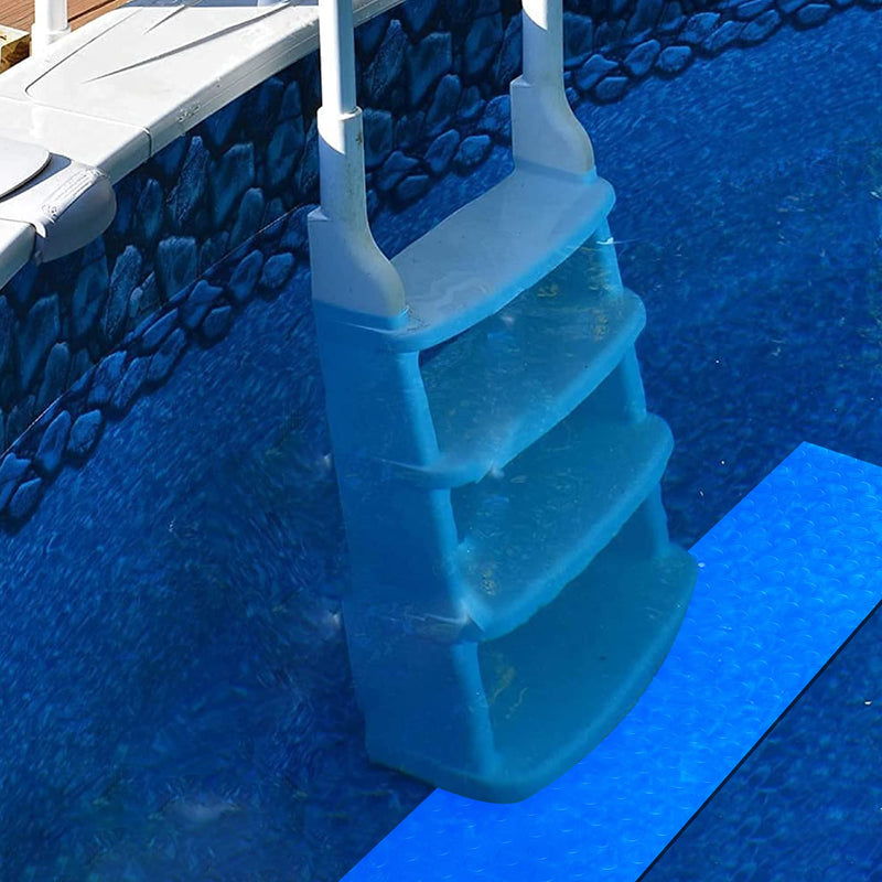 Shitailu 2 Rolls Swimming Pool Ladder Pad, Non-Slip Pool Step Mat, Protective Ladder Mat for Above Ground Swimming Pool Steps, Stairs, Ladders, 36 inch X 9 inch (Blue, Green, Round Pattern) Blue and Light Green, Round Pattern - NewNest Australia