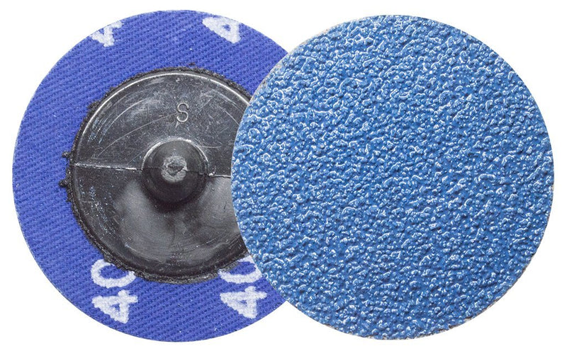 Benchmark Abrasives 2" Self-Sharpening Zirconia Quick Change Sanding Discs with a Male R-Type Backing Pad 2" Mandrel 80 Grit - 25 Pack - NewNest Australia