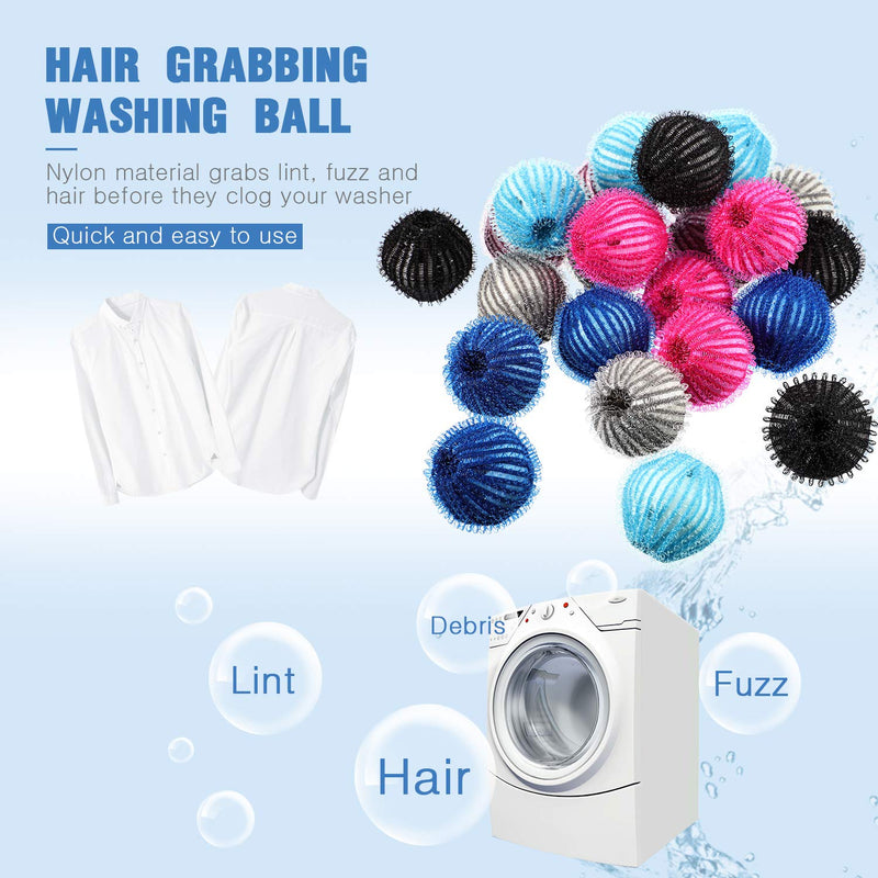 Pet Hair Remover for Laundry Lint Remover Washing Balls Reusable Dryer Balls Pet Hair Dryer Ball Lint Remover for Laundry, 6 Colors (12) 12 - NewNest Australia